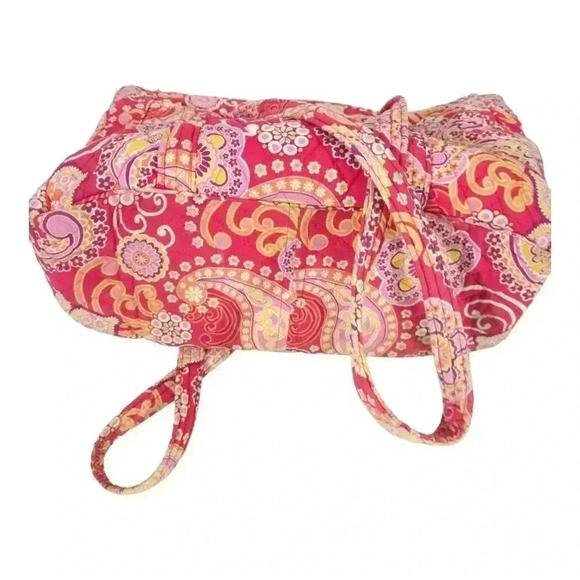 Vera Bradley Raspberry Fizz Paisley Diaper Bag Shoulder Bag RETIRED Pattern - Picture 10 of 11